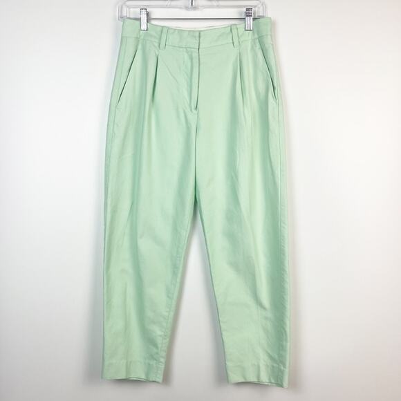 3.1 Phillip Lim Aqua Silk Blend Cropped Trousers Size 2 - Picture 2 of 10